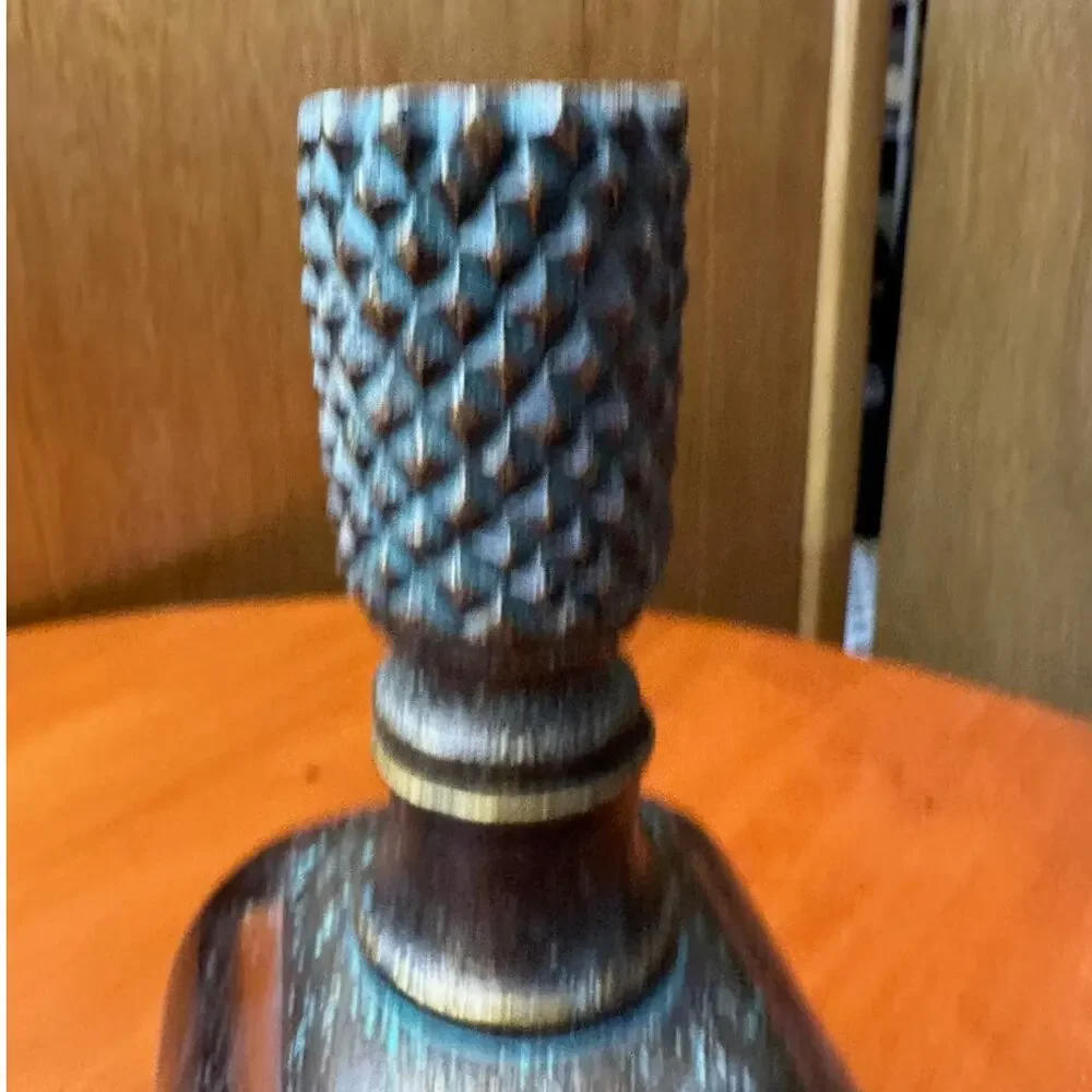 Contemporary Decorative Amber Resin Decanter - Set of Two